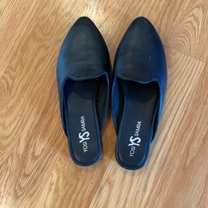 Black slip on shoes